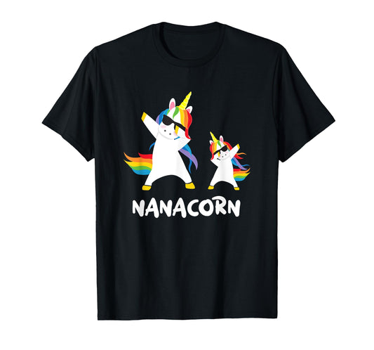 Funny Grandma Nana Gigi Nana Unicorn Nanacorn Dabbing Shirt T-Shirt