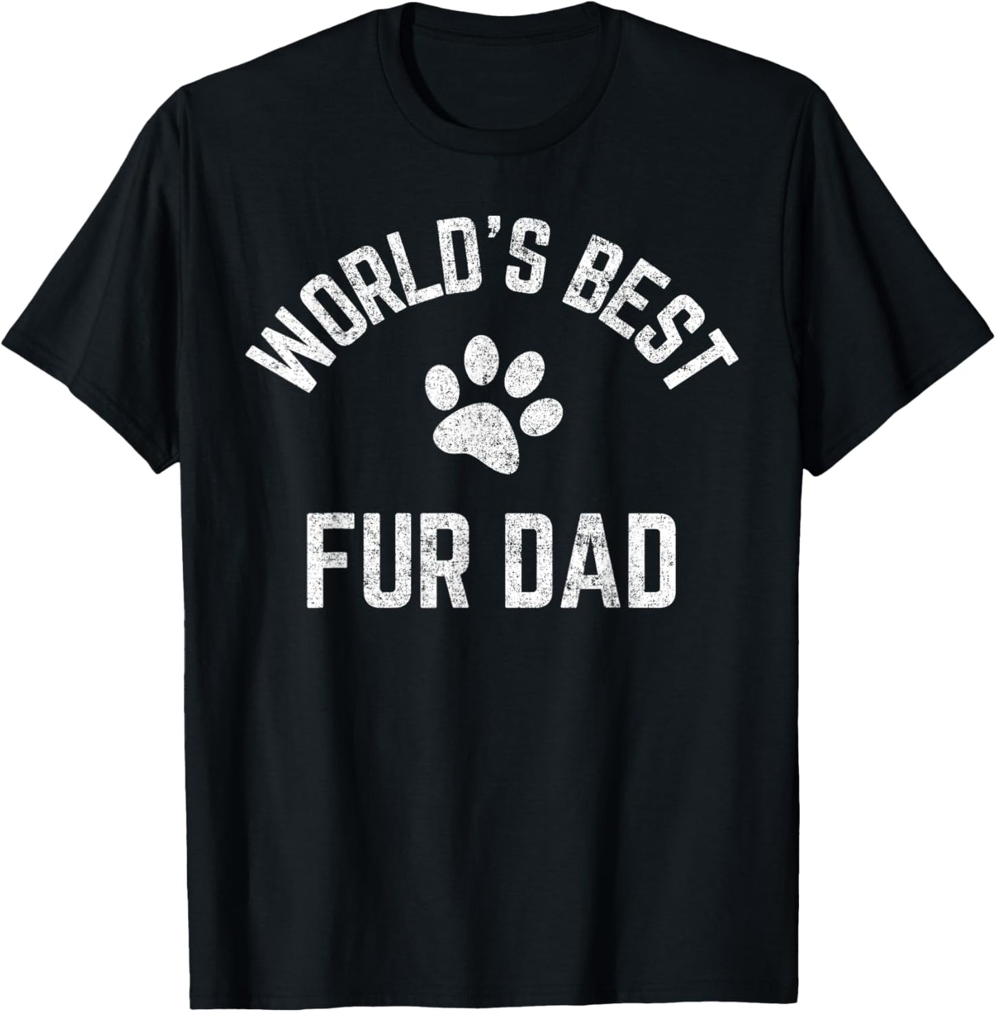 Best Fur Dad Ever Vintage Retro Dog and Cat Daddy T-Shirt