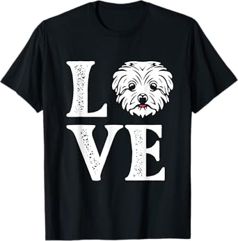 Love - Maltese Owner Puppy Lover Dog Lover Puppies T-Shirt for Men Women Kids