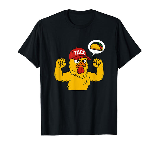 TACO Angry Chicken Hat Patriotic Funny T-Shirt