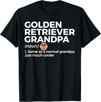 Golden Retriever Grandpa Definition Golden Retriever Dog T-Shirt for Men Women