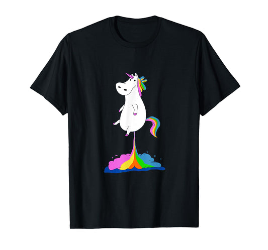 Funny Unicorn Farting Rainbow Shirt - Magical Fart Unicorn T-Shirt