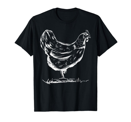 Chicken Drawn Chickens Farmer Chicken Farmer T-Shirt
