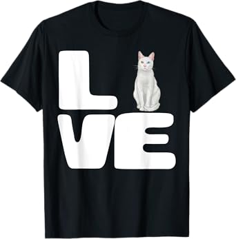 I Love My Khao Manee Cat Lover Gift T-Shirt