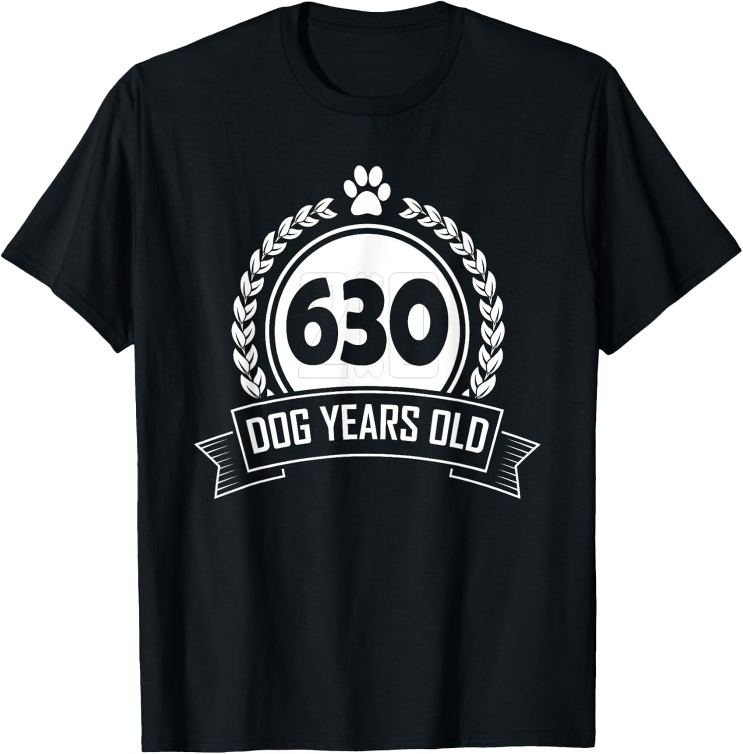 630 Dog Years Old Funny 90th Birthday Dog Lover T-shirt