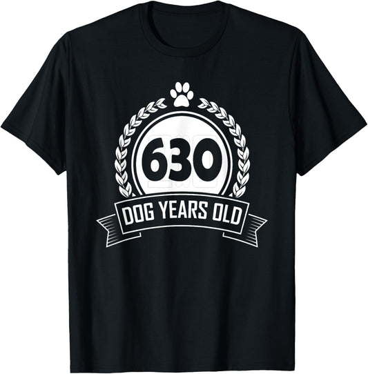 630 Dog Years Old Funny 90th Birthday Dog Lover T-shirt