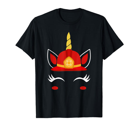Unicorn Firefighter-Funny Fireman Birthday Party T-Shirt
