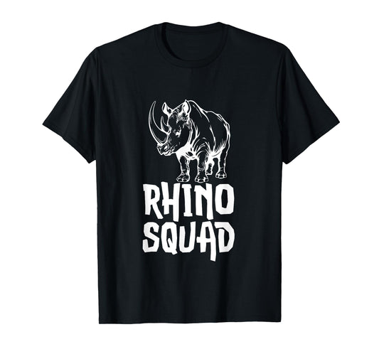 Team Rhino Squad Gifts Funny Rhinoceros Animal Lover T-Shirt