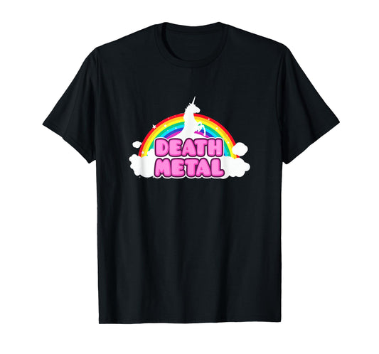 Death Metal Rainbow Unicorn T Shirt T-Shirt