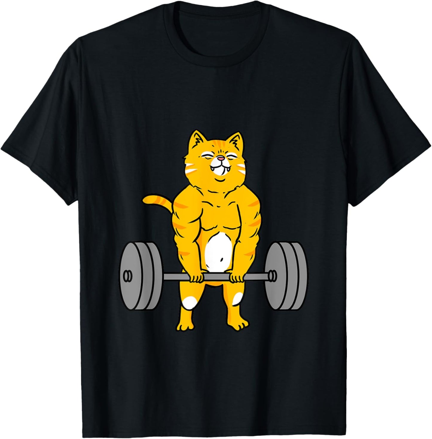 Cat Deadlift Weightlifting Cat T-Shirt