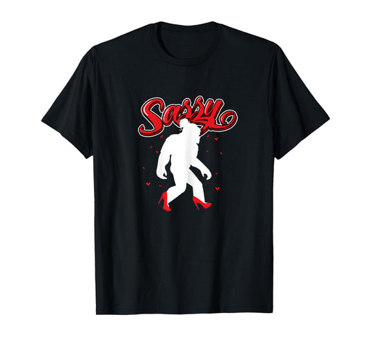 Sassy Sasquatch Bigfoot in High Heels For Sassy Girl T-Shirt