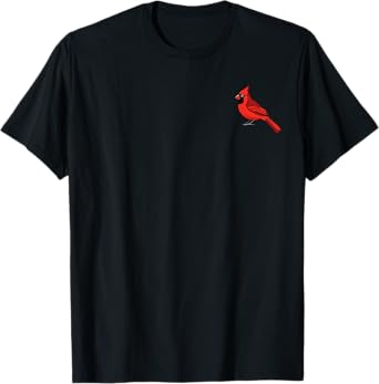 Lovely Northern Cardinal Bird Red Cardinal In Pocket T-Shirt
