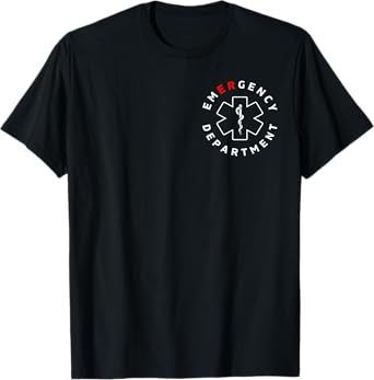 Emergency Department Er Rn Nurse Retro Healthcare Nursing T-Shirt - Women's Retro Christmas T-Shirt - Black, Small