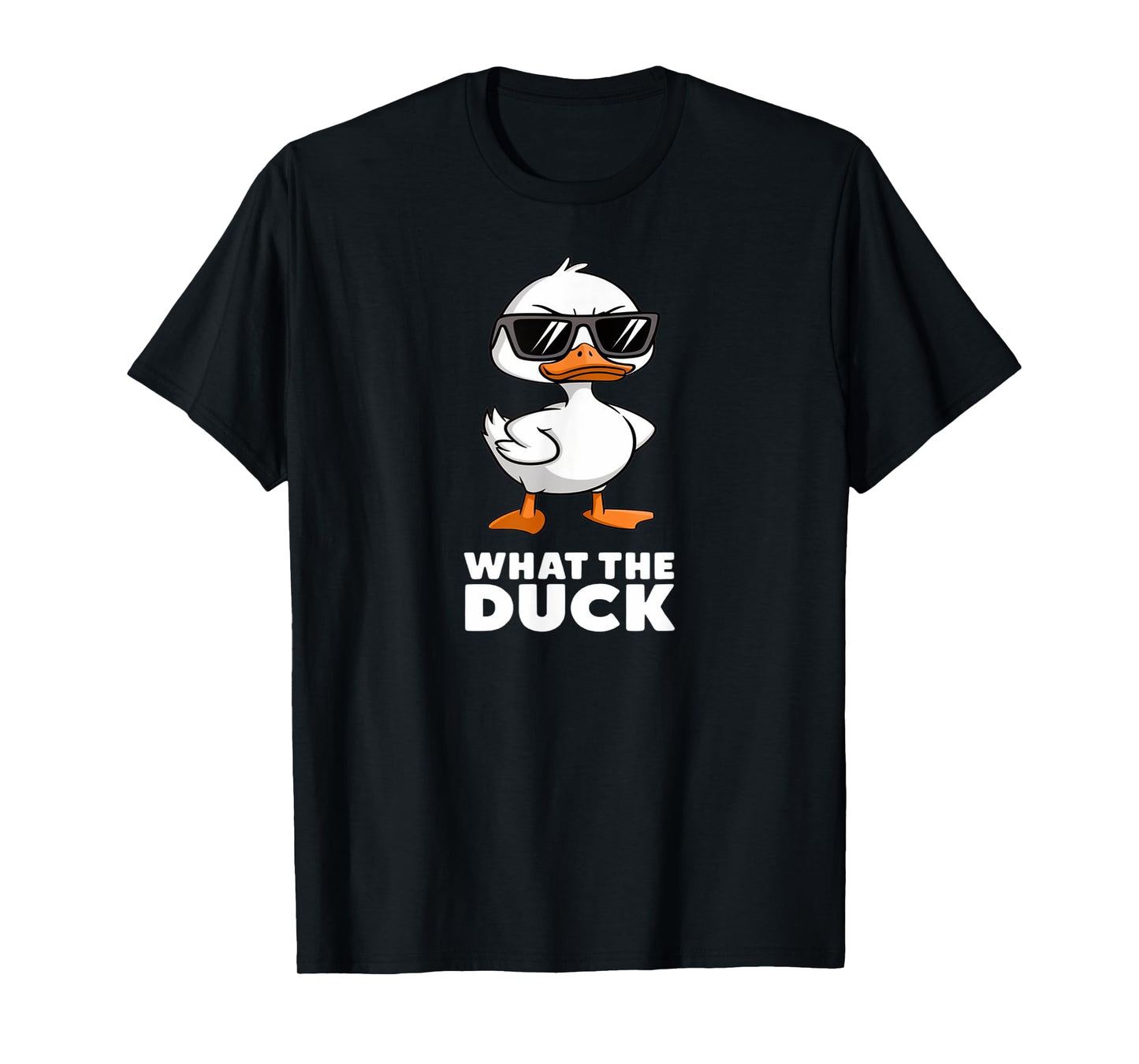 Delightfully Different World What the Duck T-Shirt - Unisex-Adults, Black, Small, Short Sleeve, T-Shirt