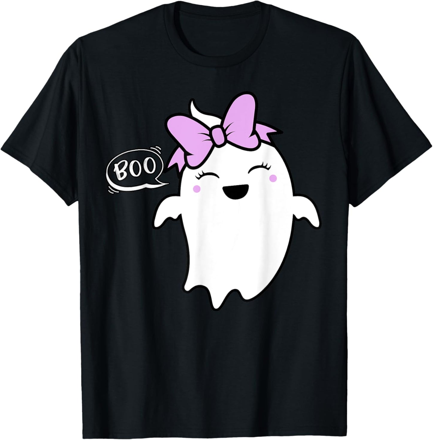Halloween Flying Ghost Boo Bow Costume Kids Toddler Adult T-Shirt