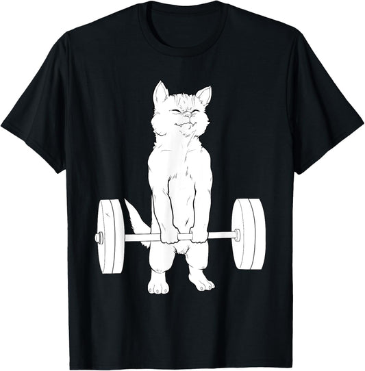 Cat Deadlift Powerlifting T-Shirt T-Shirt