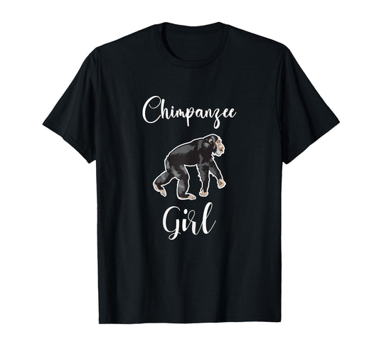 Chimpanzee Girl Shirt Monkey Chimpanzee Lover I Love Chimps T-Shirt