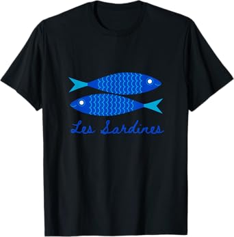 Les sardines fisherman aesthetic coastal sardine fish T-Shirt
