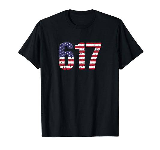 617 Massachusetts Area Code T-Shirt