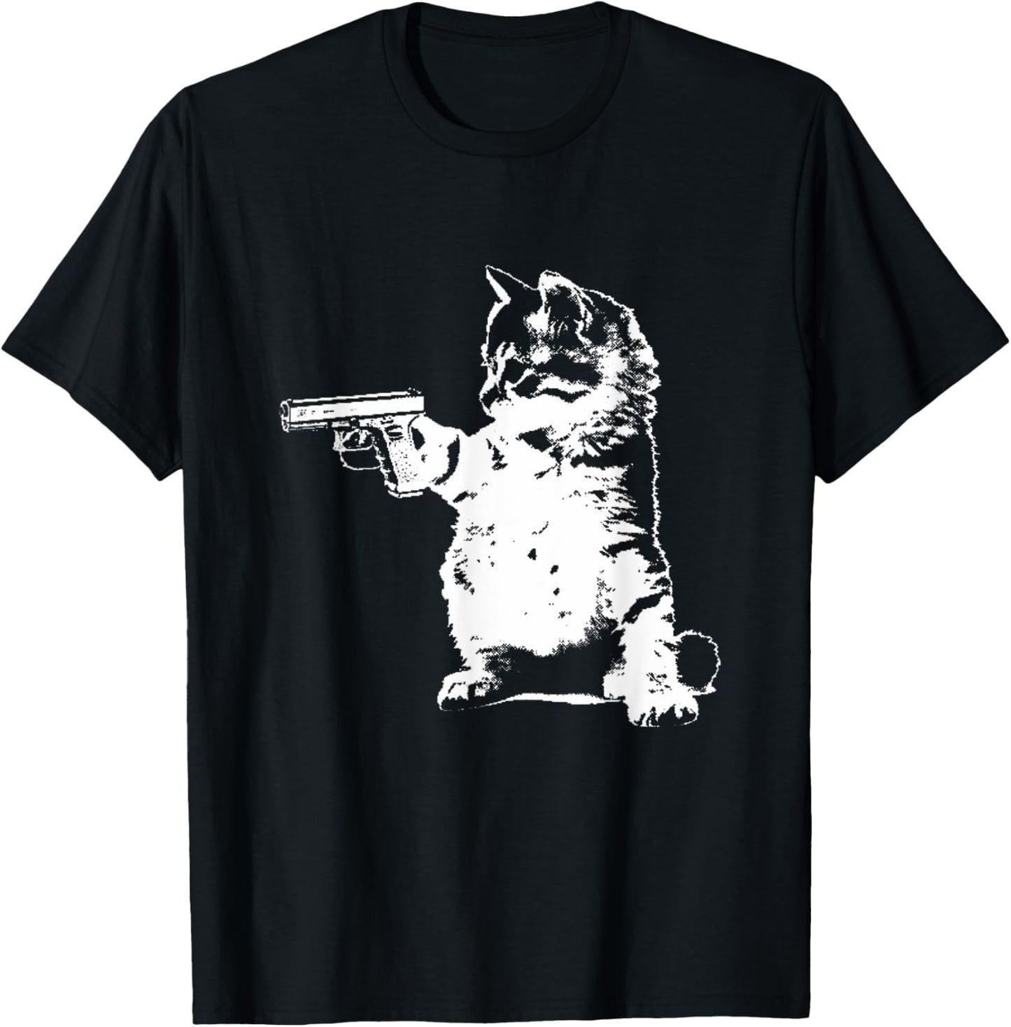 Gun kitty funny cat T-Shirt