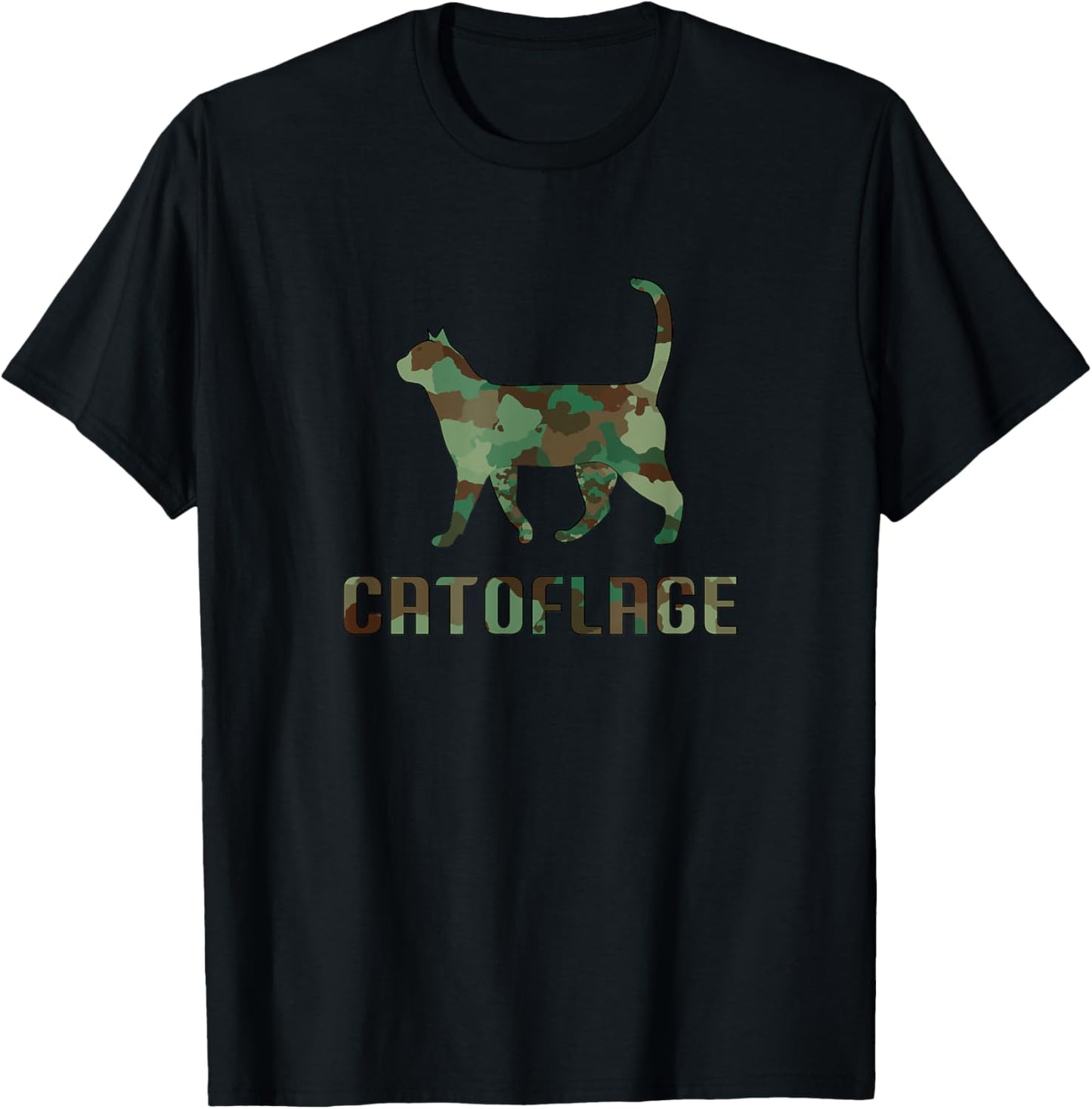 Camo Cat Catoflage Funny Cat Lover Cute Kitten Meow Cats T-Shirt
