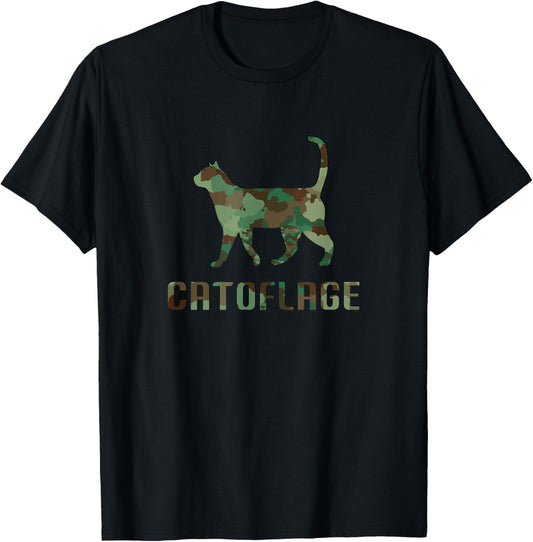 Camo Cat Catoflage Funny Cat Lover Cute Kitten Meow Cats T-Shirt
