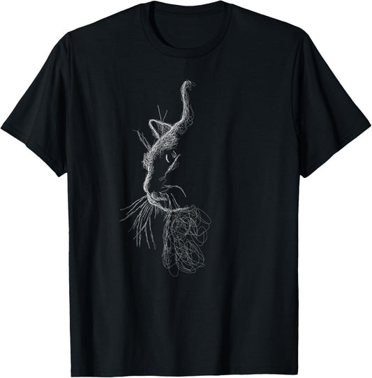 Cute Cat scribble art sketch for kitten lover Kitty cats T-Shirt