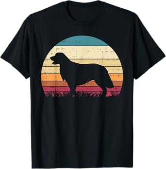 Golden Retriever Silhouette Sunset Retro Pet Dog Lover Gift Men Women Girls Kids T-Shirt