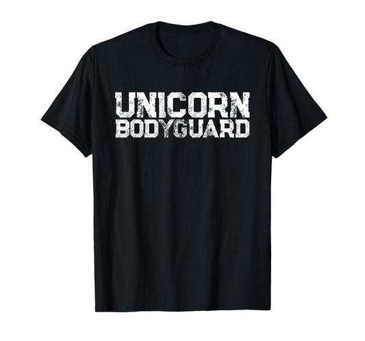 Funny Dad Halloween Costume Unicorn Bodyguard unicorn Dad T-Shirt