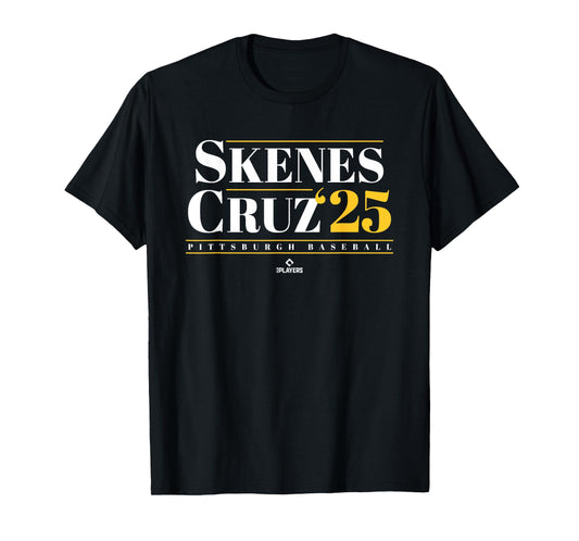 Paul Skenes Oneil Cruz 2025 Pittsburgh Baseball MLBPA T-Shirt