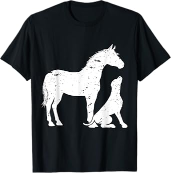 HORSE and DOG Motif for women and men. Horse Dog Lover T-Shirt