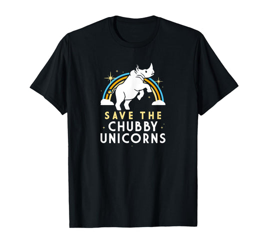 Save The Chubby Unicorns vintage look- retro rainbow gifts T-Shirt