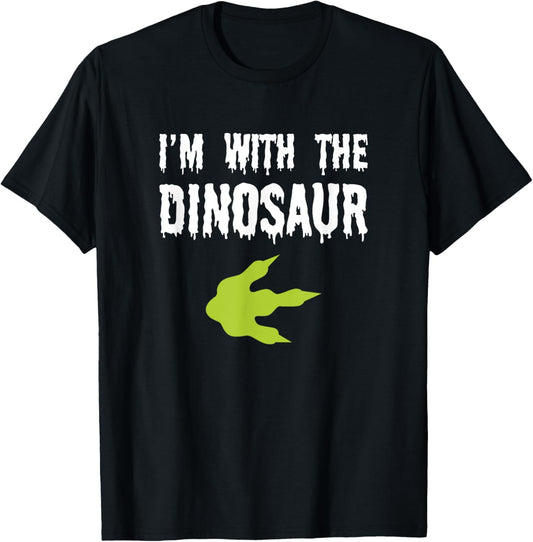 I'm With The Dinosaur Couple Outfit Funny Matching Halloween T-Shirt
