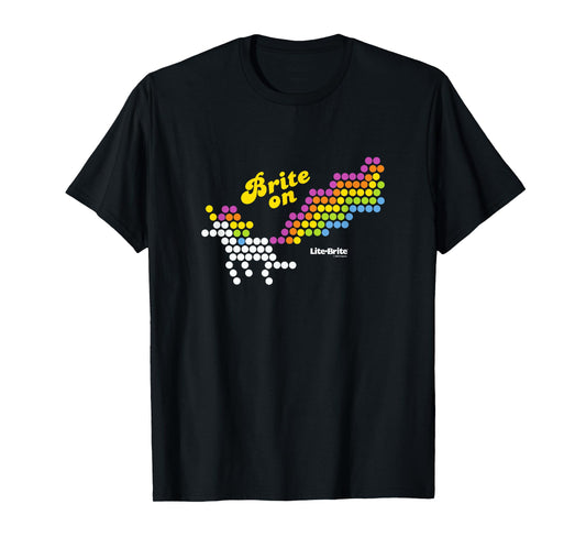 Lite-Brite Classic Brite On Vintage Unicorn Rainbow Template T-Shirt