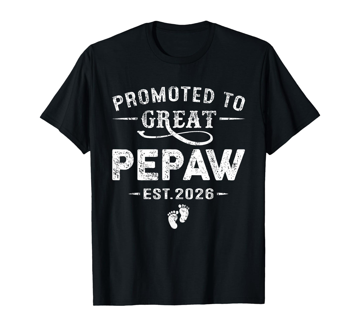 Promoted to Great Pepaw Est 2026 Pregnancy Announcement T-Shirt