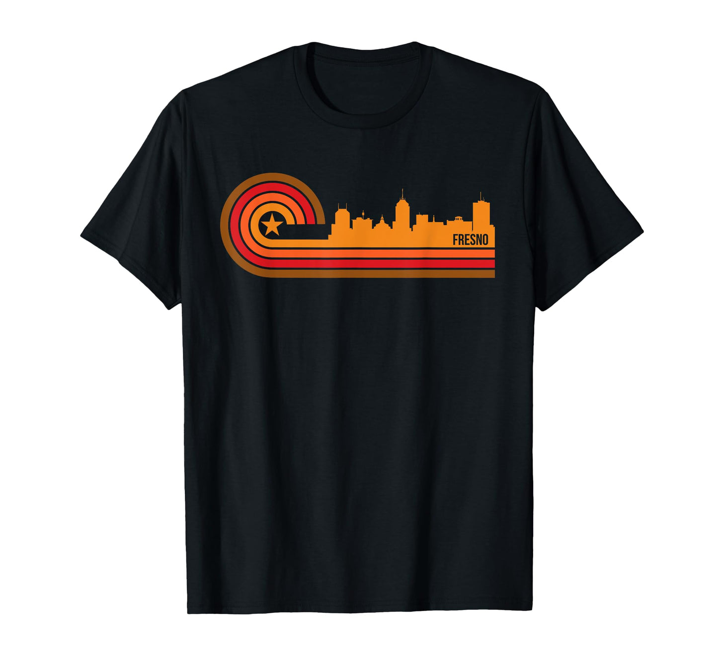 Retro Fresno T-Shirt - Fresno CA Skyline Shirt T-Shirt