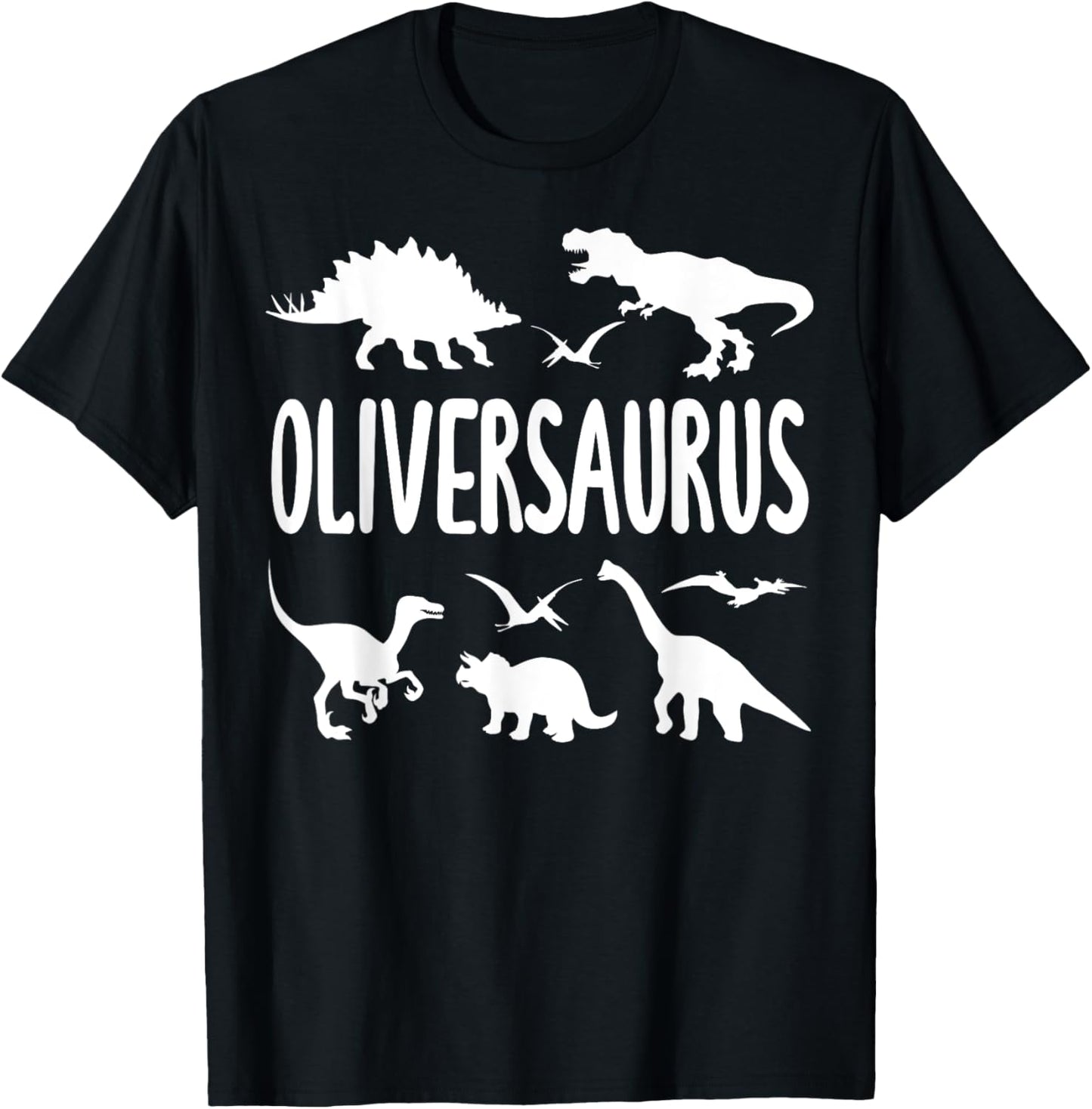 Dinosaur T Rex Dino Oliver Oliversaurus Boys Name T-Shirt