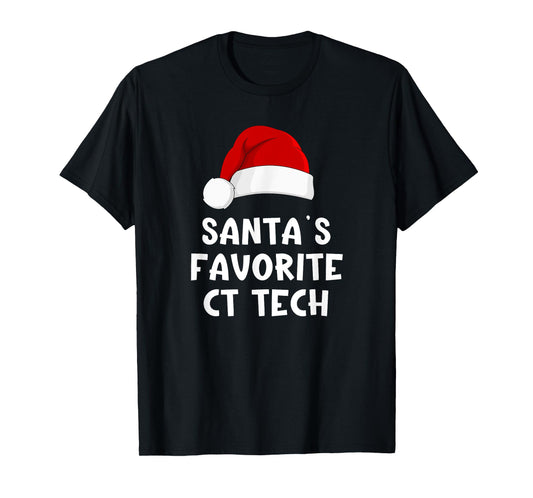 Christmas Santa's Favorite Ct Tech Funny Pajama Technologist T-Shirt