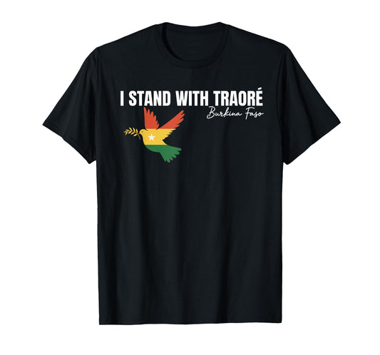 I Stand With Burkina Faso-Ibrahim Traoré Retro Bird T-Shirt