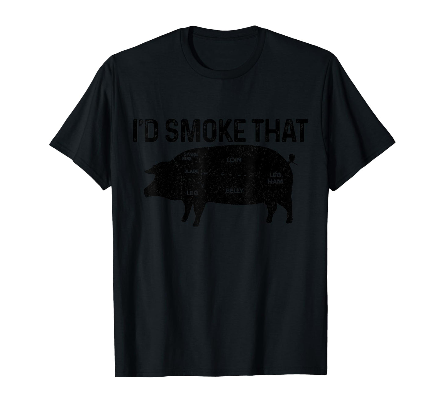 Chef Butcher BBQ I'd Smoke That Pig Pork Funny Father's Day T-Shirt