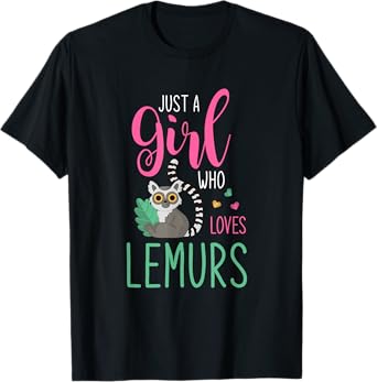 Nur ein Mädchen das Lemuren liebt Lemur T-Shirt