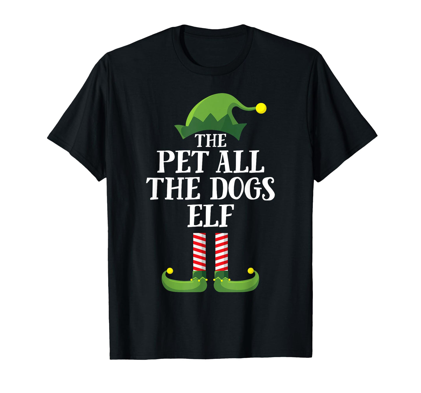 Pet All the Dogs Elf Shirt Matching Family Group Christmas T-Shirt