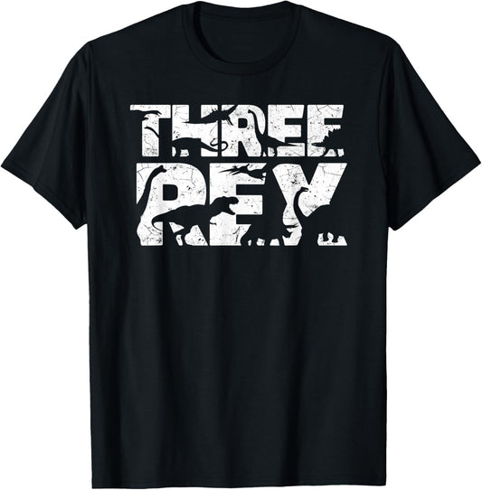 3yr Old Bday 3 Rex Birthday Girl Boy I Funny Three Rex T-Shirt
