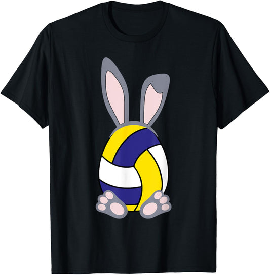 Volleyball Easter Egg Rabbit Bunny TShirt - Volleyball Shirt T-Shirt