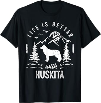 Huskita Life Better Mom Dad Dog Men Women Kids T-Shirt