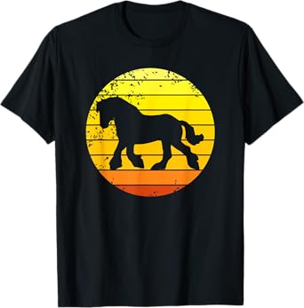Clydesdale Clydesdales Draft Horse Retro T-Shirt