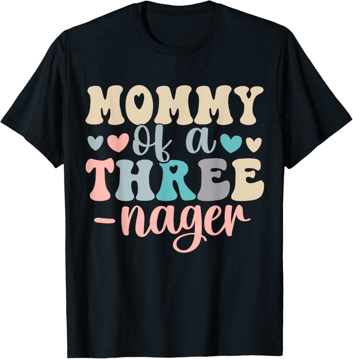 Mommy Of A Threenager 3rd Birthday Matching Family Boho T-Shirt