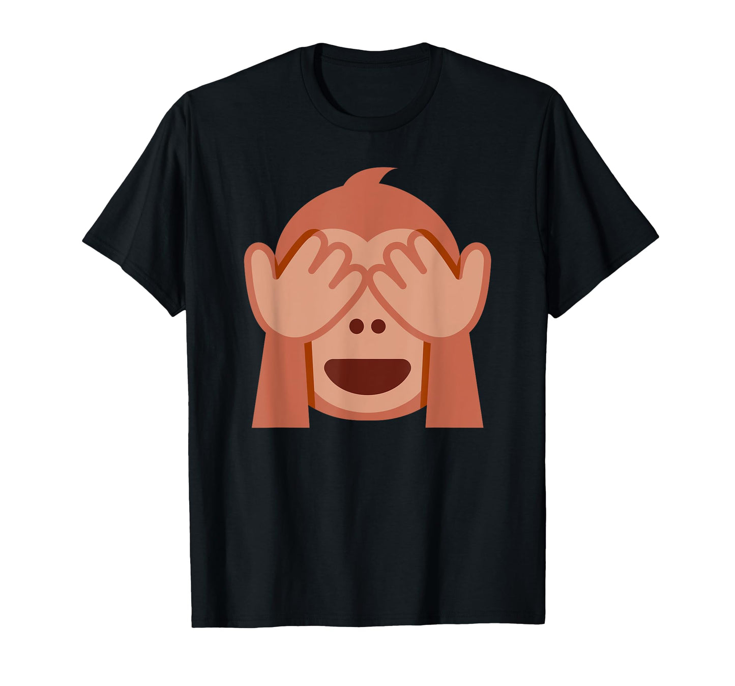 See No Evil Monkey Mizaru Emoticon T-Shirt