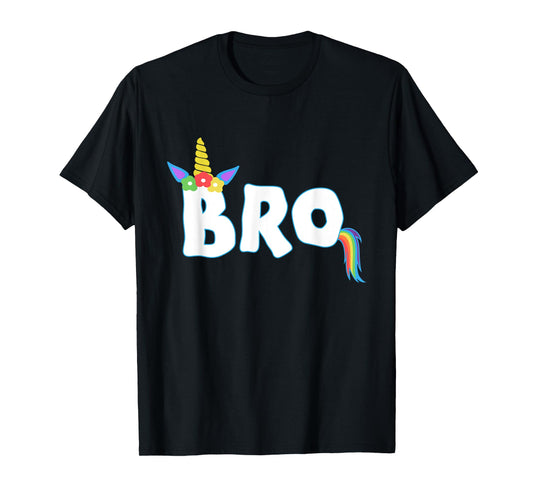Unicorn Birthday Girl Bro Brother Family Matching T-Shirt