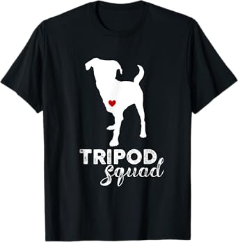 Original Sock Dogs Unisex Adult Tripod Dog T-Shirt, Black, Small, Short Sleeve, Cotton, Modern Sporty, Unique Amputation Awareness Theme, Enhanced Fit Construction